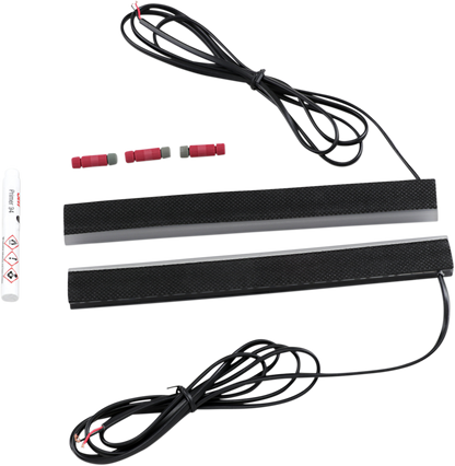 Custom Dynamics 8" Red Plasma Rods Pair Motorcycle Lights Harley Touring FLH