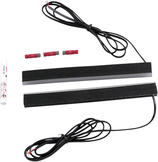 Custom Dynamics 8" Red Plasma Rods Pair Motorcycle Lights Harley Touring FLH