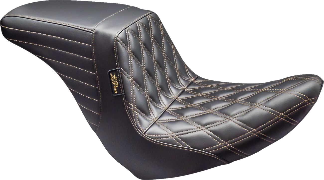 Le Pera Kickflip Double Diamond Seat with Chestnut Thread 2018-2025 Harley FXLRS