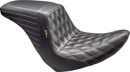 Le Pera Kickflip Double Diamond Seat with Chestnut Thread 2018-2025 Harley FXLRS