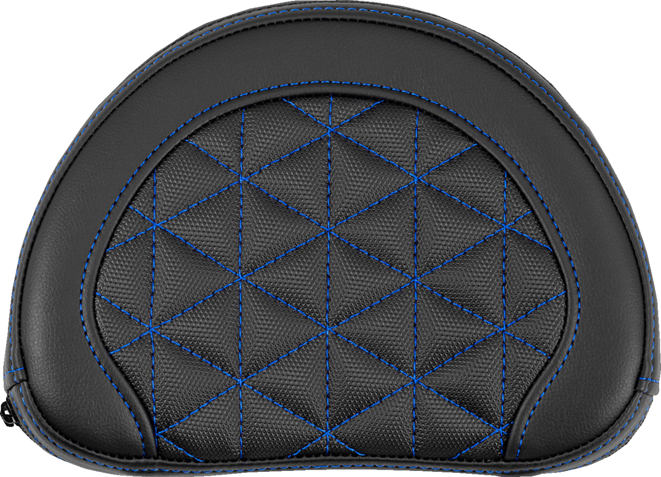 Saddlemen Contour Blue Tri Gripper Stitch Sissy Bar Backrest Pad for Harley