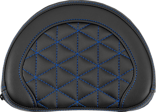 Saddlemen Contour Blue Tri Gripper Stitch Sissy Bar Backrest Pad for Harley