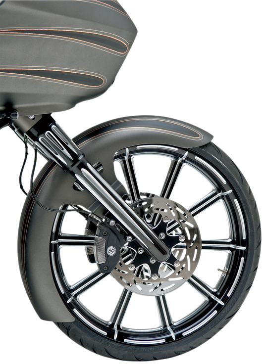 Arlen Ness Black Fork Hot Legs Deep Cut Dual Disc for 2008-2013 Harley Touring