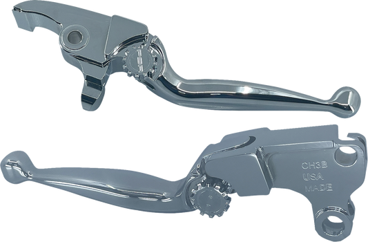 PSR Chrome Adjustable Journey Handlebar Lever Set fits 2023-24 Harley Road Glide