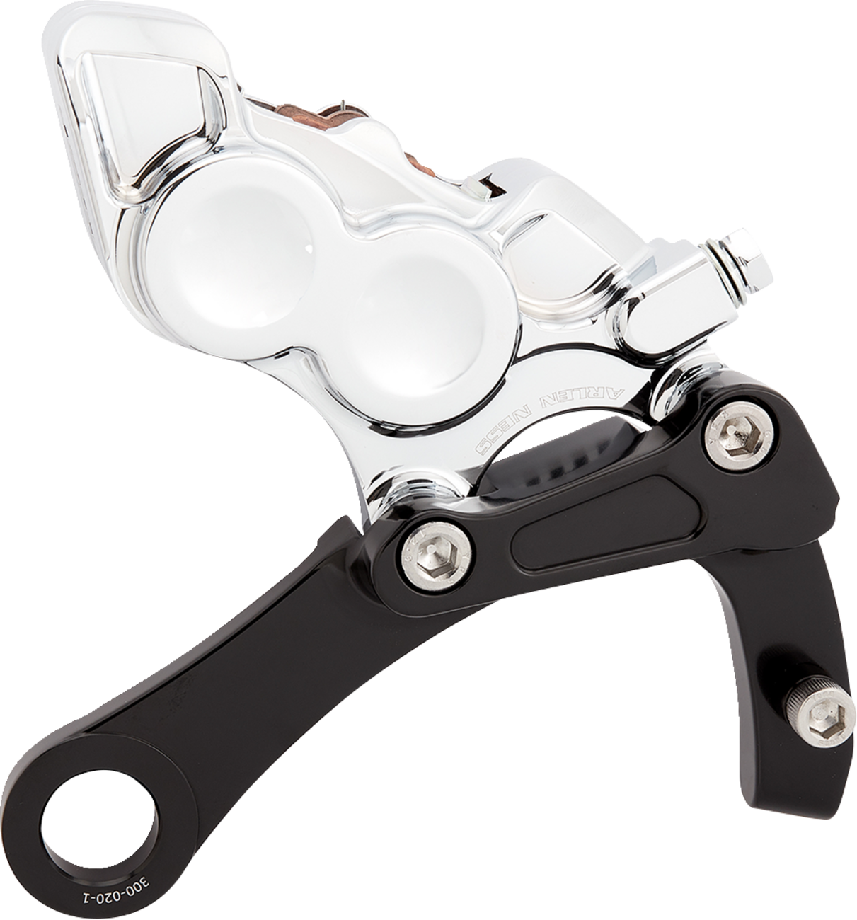 Arlen Ness Chrome 4-Piston Rear Brake Caliper Kit for 2018-23 Harley Softail M8