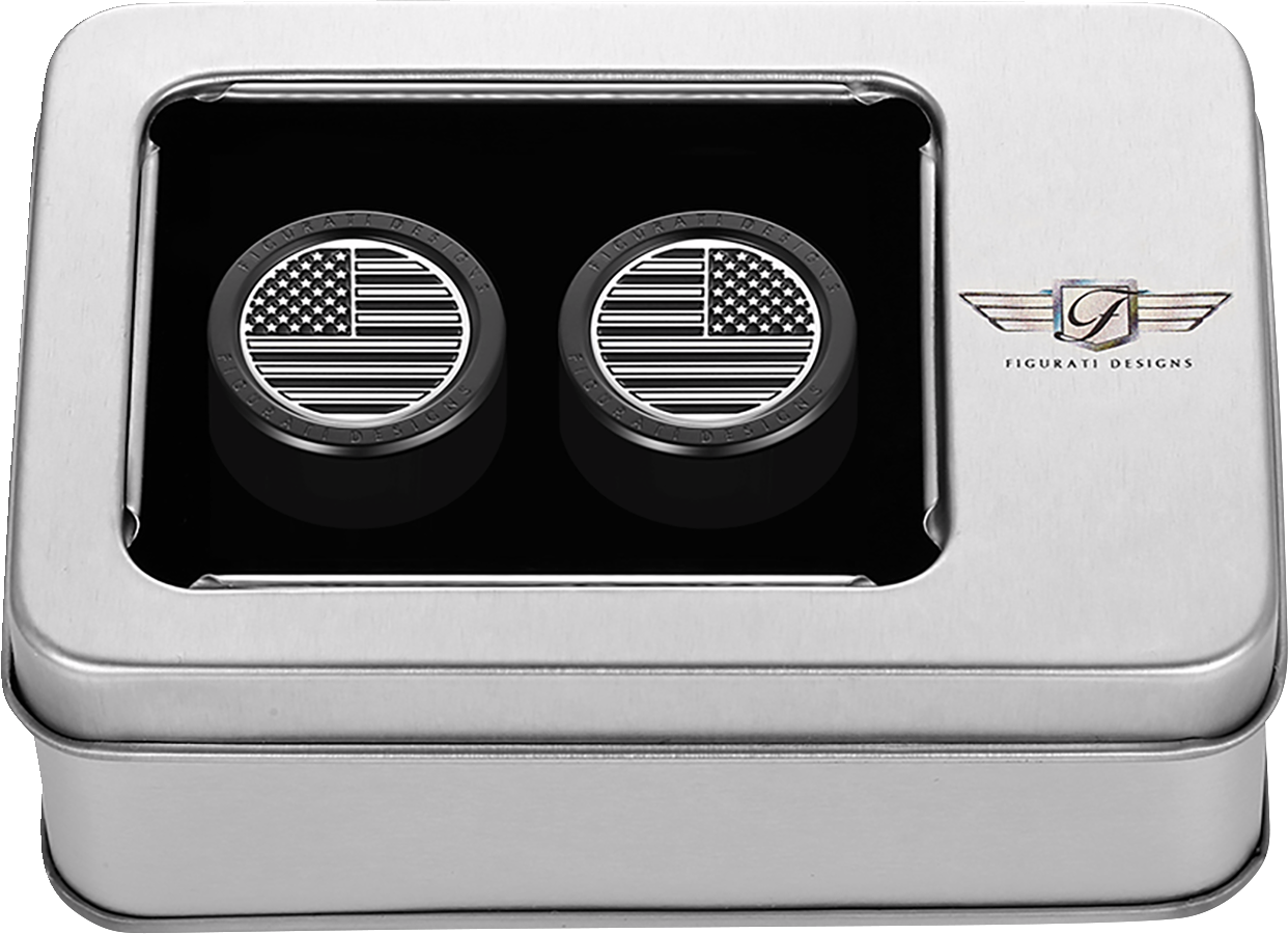 Figurati Designs American Flag Short Magnetic Docking Hardware Covers for Harley