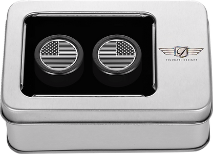 Figurati Designs American Flag Short Magnetic Docking Hardware Covers for Harley