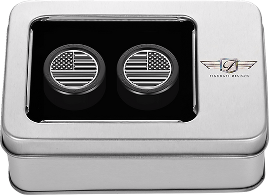 Figurati Designs American Flag Short Magnetic Docking Hardware Covers for Harley