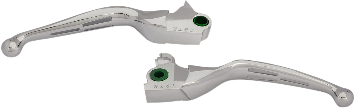 Drag Specialties Chrome Slotted Hand Lever Set 2017-2018 Harley Freewheeler FLRT