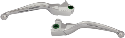 Drag Specialties Chrome Slotted Hand Lever Set 2017-2018 Harley Freewheeler FLRT