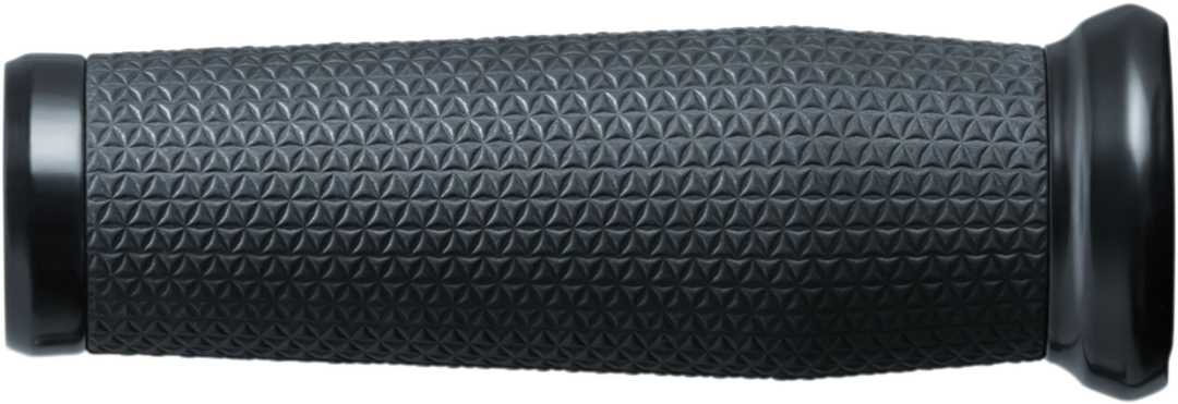 Kuryakyn Thresher 1" Black Aluminum Rubber Universal Motorcycle Handlebar Grips
