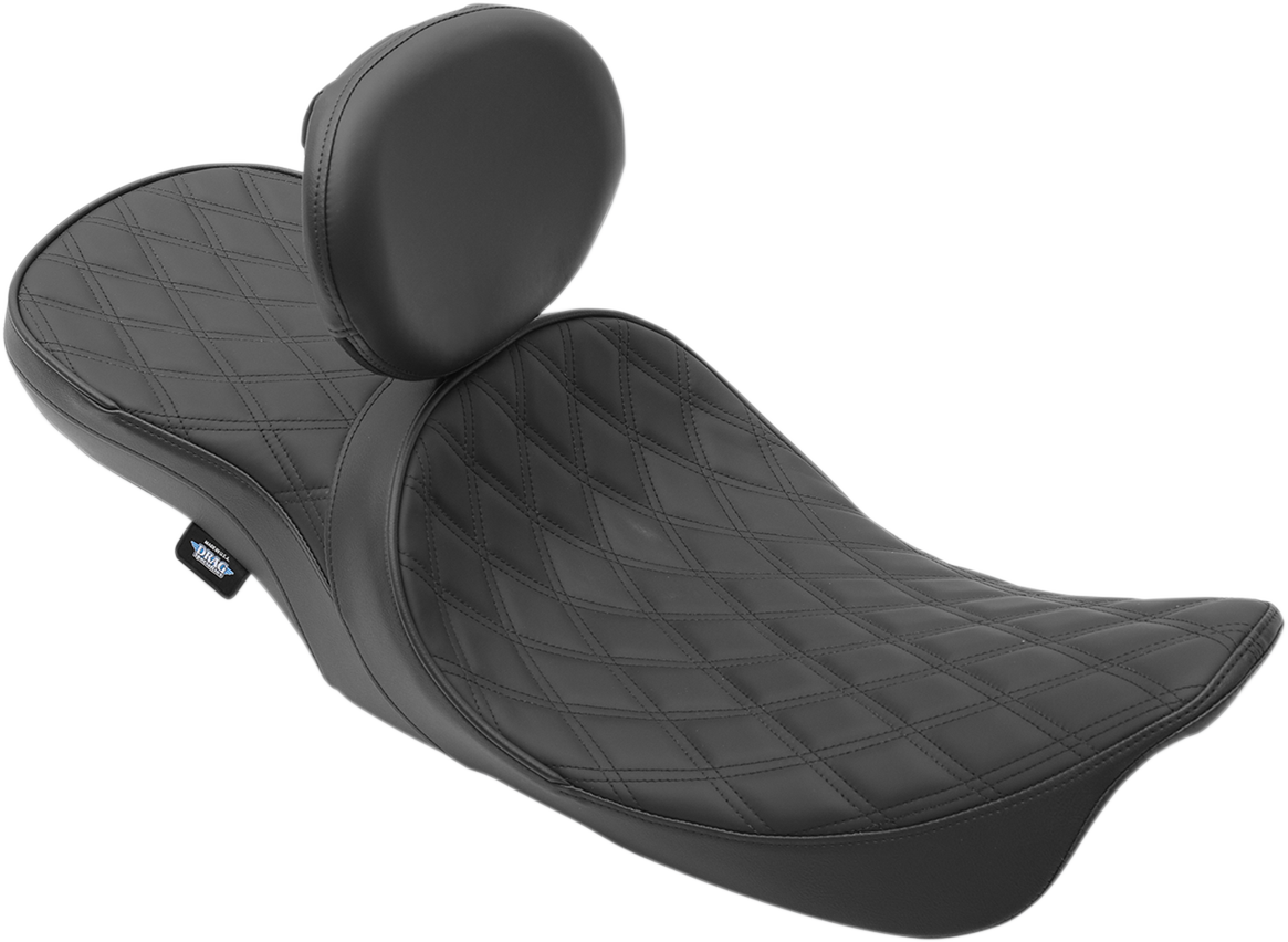 Drag Specialties Leather Low Profile Seat for 1997-2007 Harley Touring FLHX