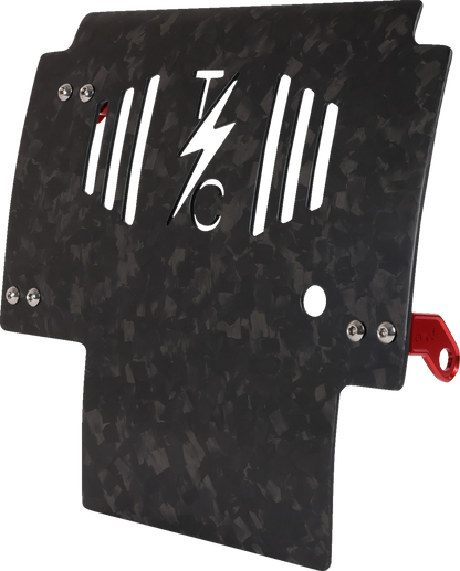 Thrashin Carbon Fiber Forged Red Skid Plate fits 2023-2025 Harley Touring FLTR