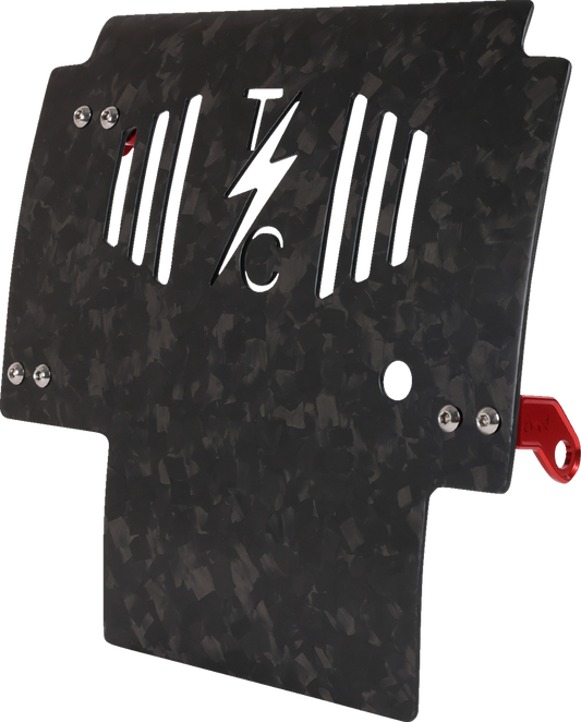 Thrashin Carbon Fiber Forged Red Skid Plate fits 2023-2025 Harley Touring FLTR