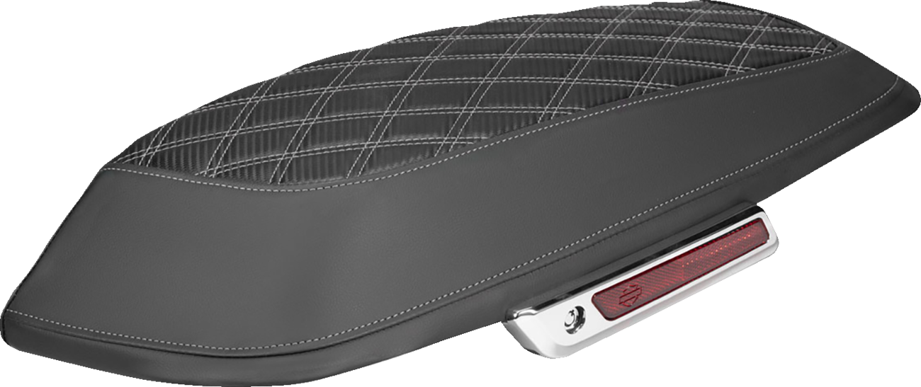 Saddlemen Silver Carbon Lattice Saddlebag Lid Covers for 2014-25 Harley Touring