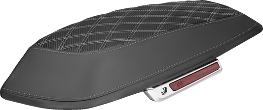Saddlemen Silver Carbon Lattice Saddlebag Lid Covers for 2014-25 Harley Touring