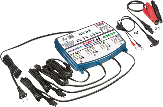 Tecmate Optimate 2 Duo 4-Bank Battery Charger Maintainer 12V Motorcycle ATV UTV