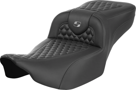 Saddlemen Roadsofa Dark Gray Honeycomb Extended Gel Seat 2023-25 Harley Touring