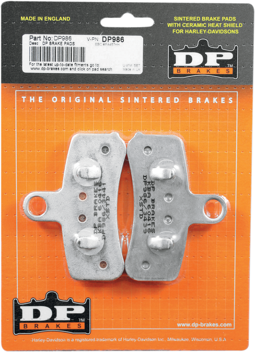 Dp Brakes Sintered Metal Front Brake Pad Set for 2008-2017 Harley FXDB