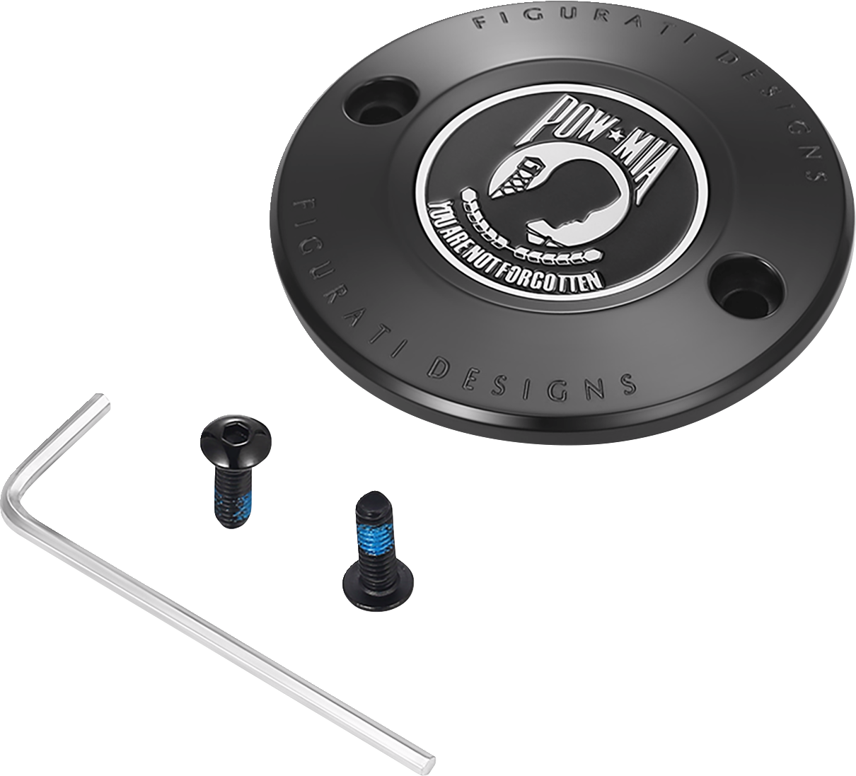 Figurati Designs POW-MIA Black Timing Points Cover for 2017-2023 Harley M8