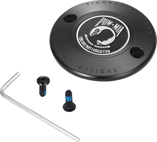 Figurati Designs POW-MIA Black Timing Points Cover for 2017-2023 Harley M8