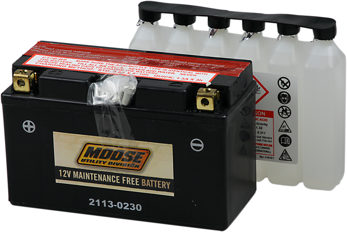 Moose YT7B-BS Maintenance Free Battery for 04-09 Yamaha YFZ 450 4x2