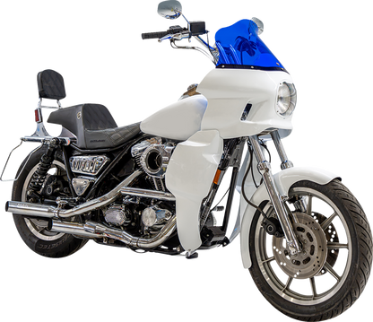 Klock Werks Kolor Flare 12.5" Blue Windshield fits Saddlemen S-RT Mini Fairing