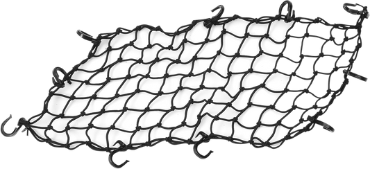Powertye MFG Black 15" X 30" Adjustable Universal Cargo Net fits Harley