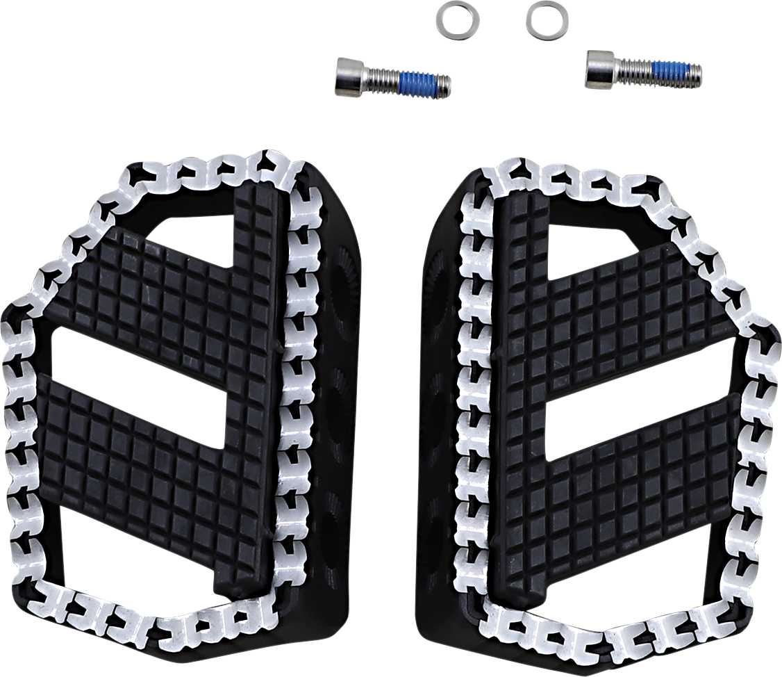 Kuryakyn 3285 Riot Black Universal Motorcycle Mini Floorboard Kit for Harley