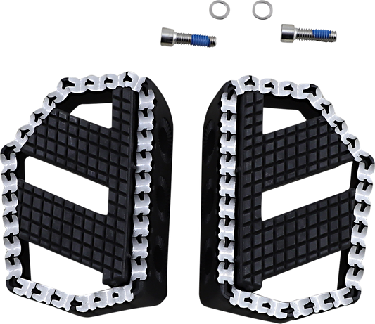 Kuryakyn 3285 Riot Black Universal Motorcycle Mini Floorboard Kit for Harley