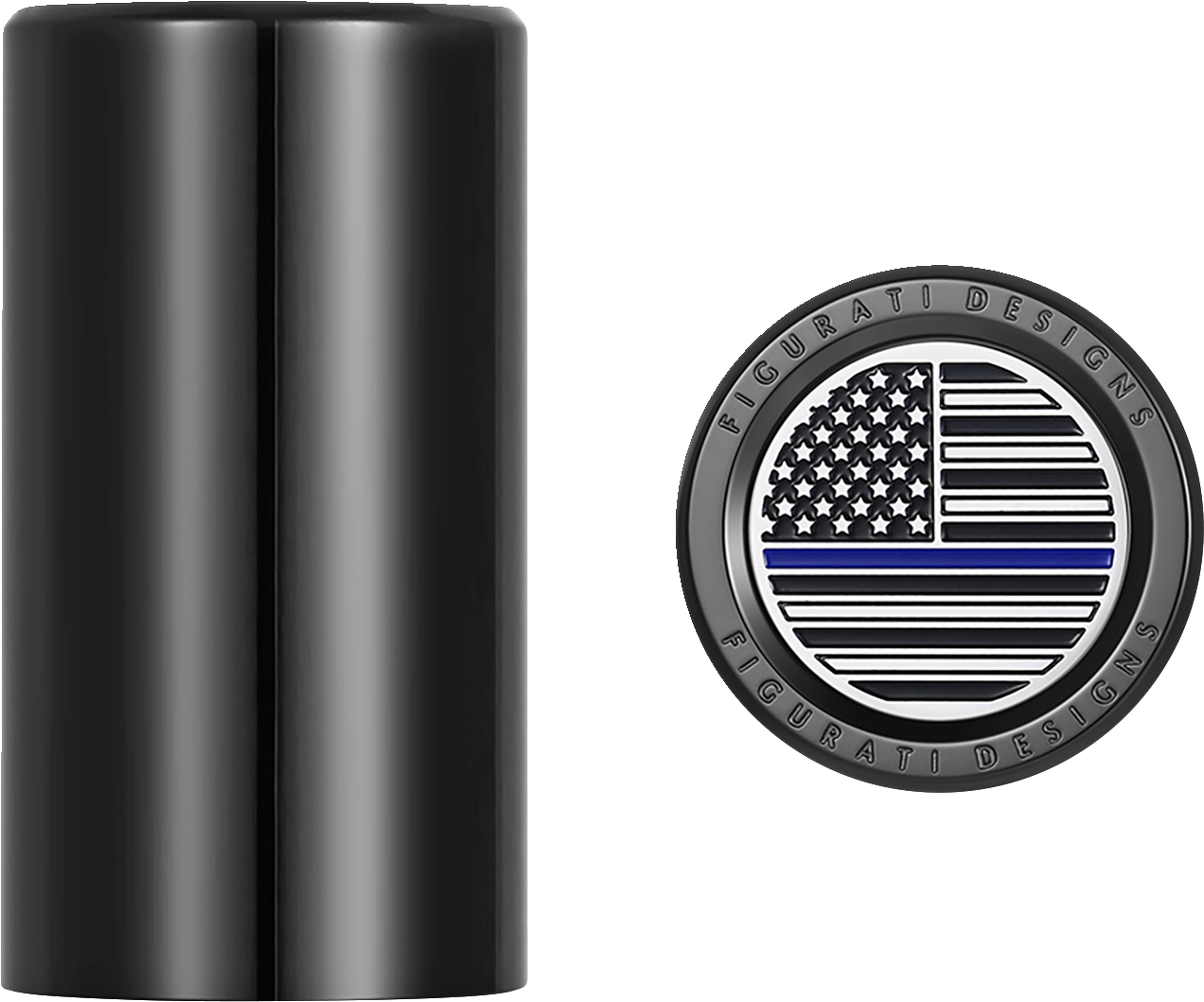 Figurati Designs Blue Line Flag Long Magnetic Docking Hardware Covers for Harley