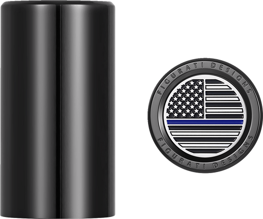 Figurati Designs Blue Line Flag Long Magnetic Docking Hardware Covers for Harley