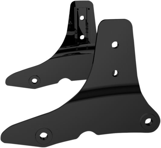 Khrome Werks Black Sissy Bar Motorcycle Side Plates 2014-2020 Harley Touring