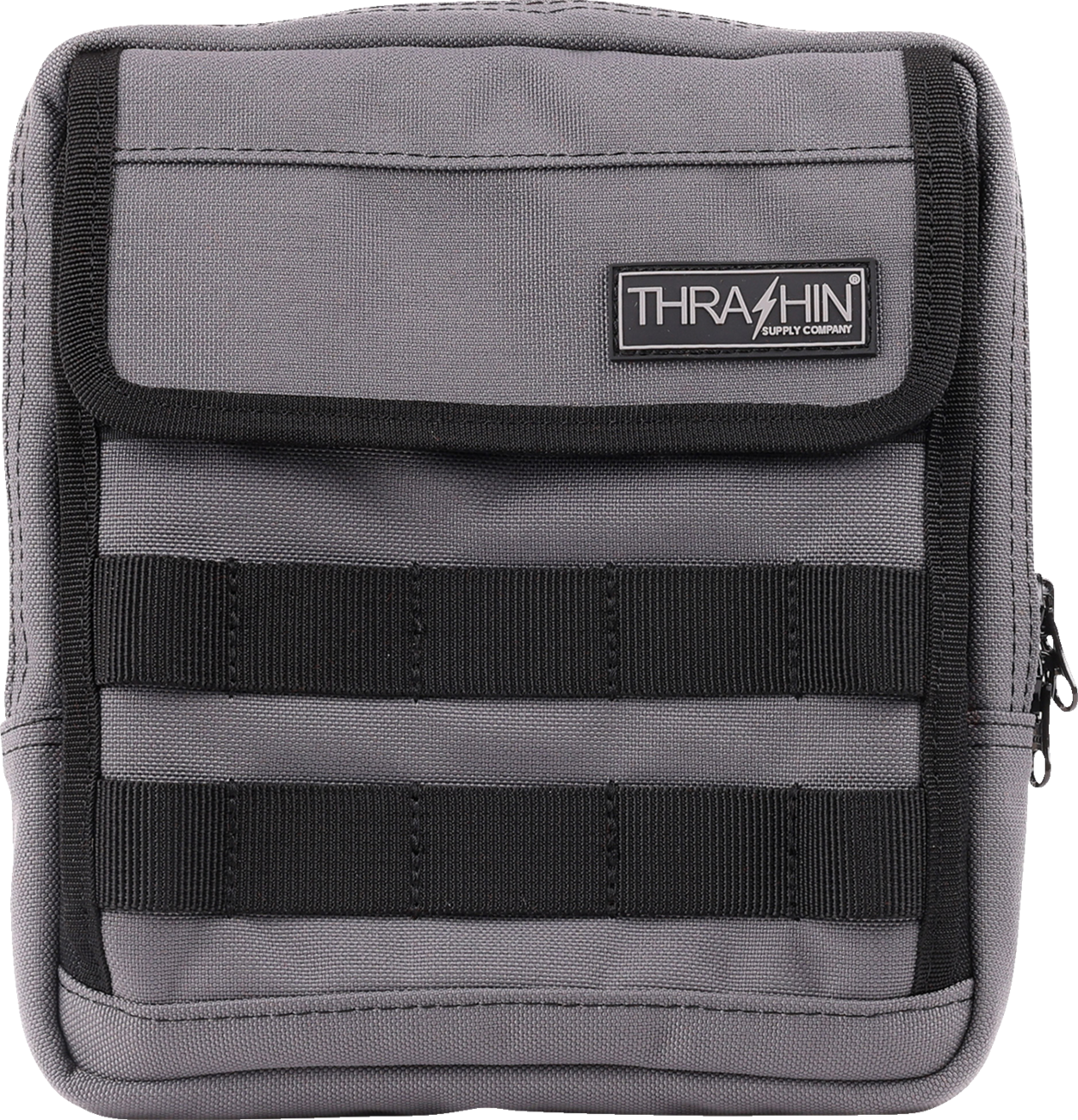Thrashin Supply Gray Motorcycle Handlebar Storage Bag Slim for Harley THB-0030