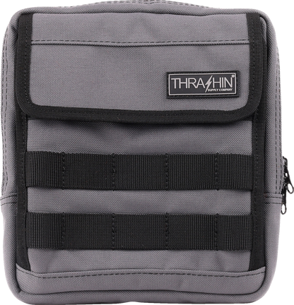 Thrashin Supply Gray Motorcycle Handlebar Storage Bag Slim for Harley THB-0030