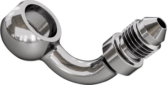 Goodridge Universal Steel 90° 7/16" Brake Line Banjo Adapter Fitting for Harley