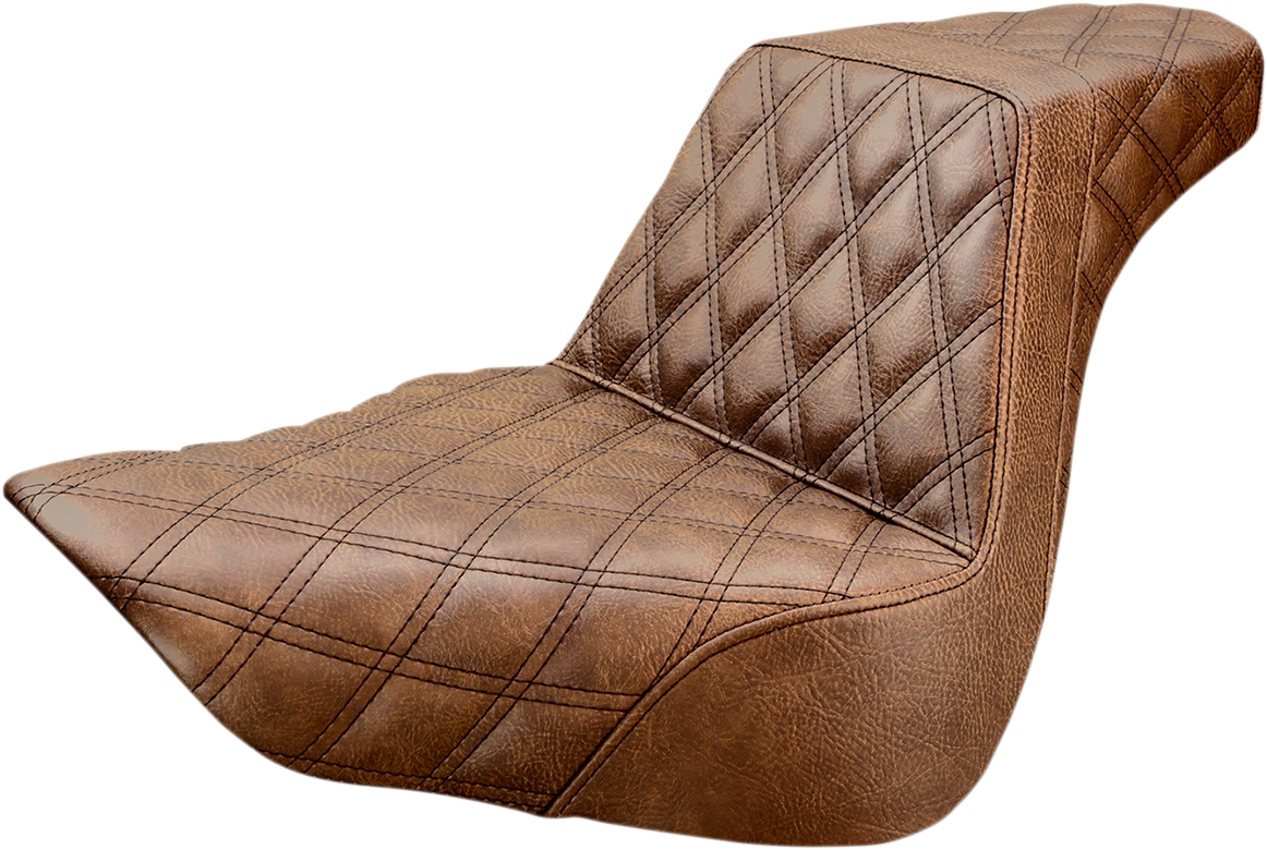 Saddlemen Brown Step-Up Lattice Gel Seat fits 2018-2025 Harley Fat Boy Breakout