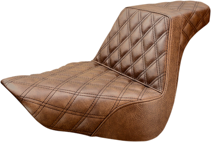 Saddlemen Brown Step-Up Lattice Gel Seat fits 2018-2025 Harley Fat Boy Breakout