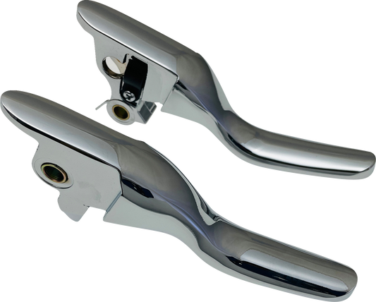 Drag Specialties Short Chrome Lever Set fits 2021-2024 Harley Touring FLTR FLHR