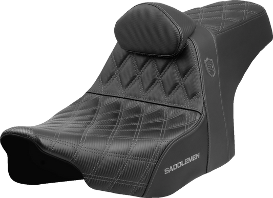 Saddlemen SDC Pro Series Gray Lattice Seat & Backrest for 2023-25 Harley Touring