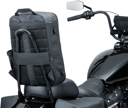 Kuryakyn 5257 Black Momentum Runaway Motorcycle Riding Street Casual Backpack