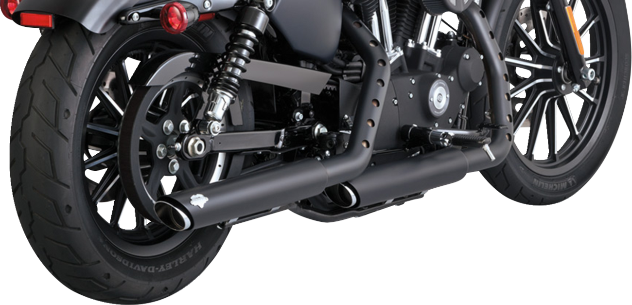 Vance & Hines Black Twin Slash Slip on Mufflers 2014-2022 Harley Sportster 46361