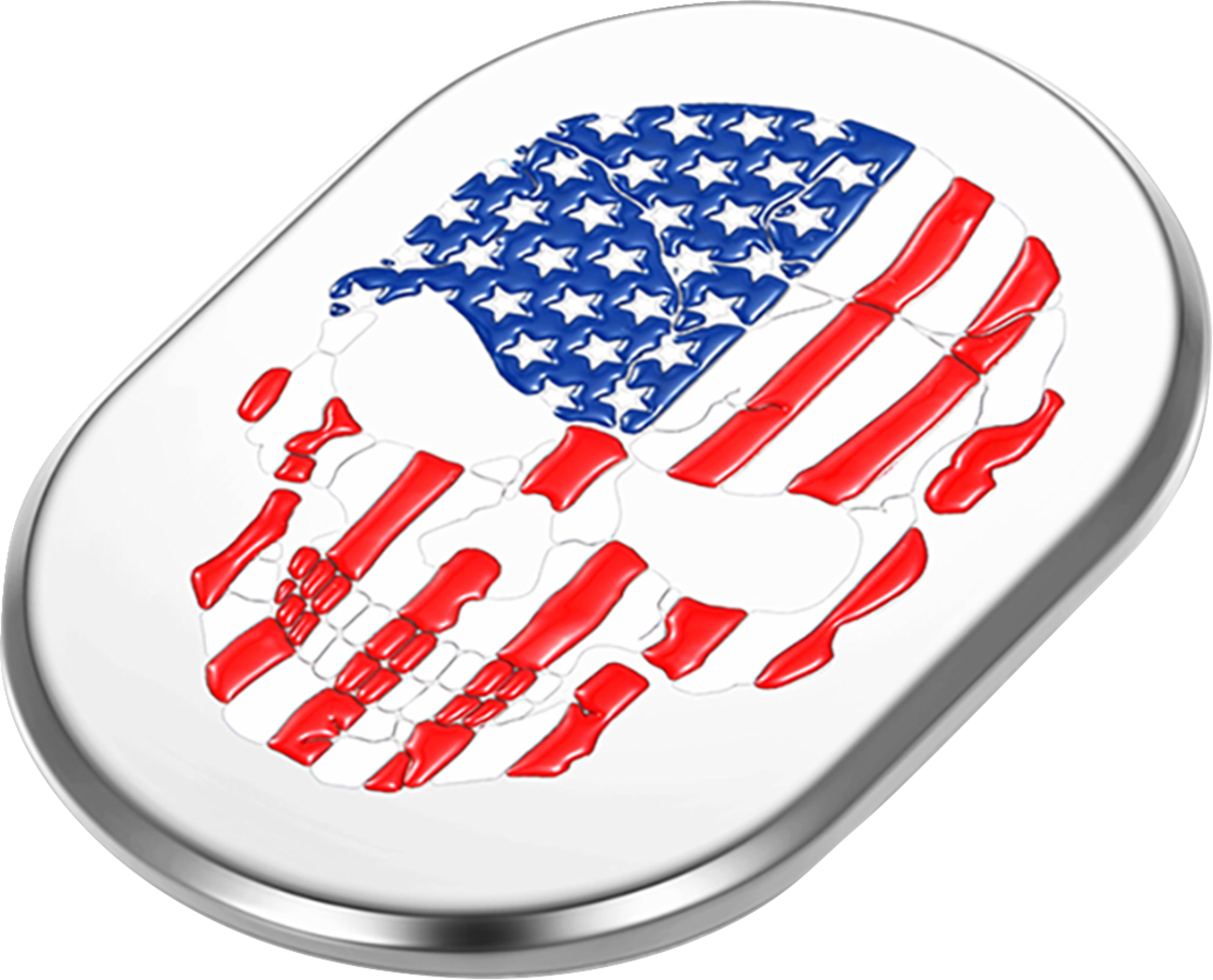 Figurati American Flag Skull Left Right Antenna Insert 2009-2023 Harley Touring
