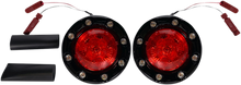 Custom Dynamics ProBEAM Black Red LED Bullet Ringz Turn Signals 2014-2023 Indian