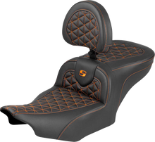 Saddlemen Roadsofa Orange Tri Gripper Seat & Backrest for 2023-25 Harley Touring