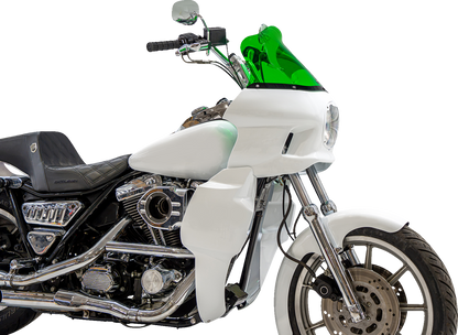 Klock Werks Kolor Flare 12.5" Green Windshield fits Saddlemen S-RT Mini Fairing