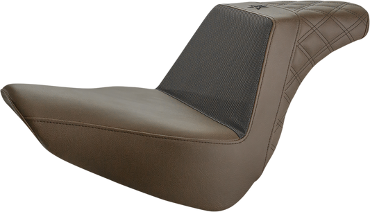 Saddlemen Brown Unknown Industries Step Up Seat 2018-2025 Harley Softail FXLR