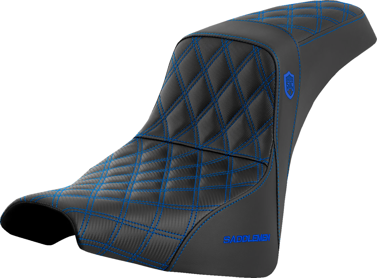 Saddlemen SDC Pro Series Blue Lattice Gel Seat for 2018-2024 Harley Softail FXBB