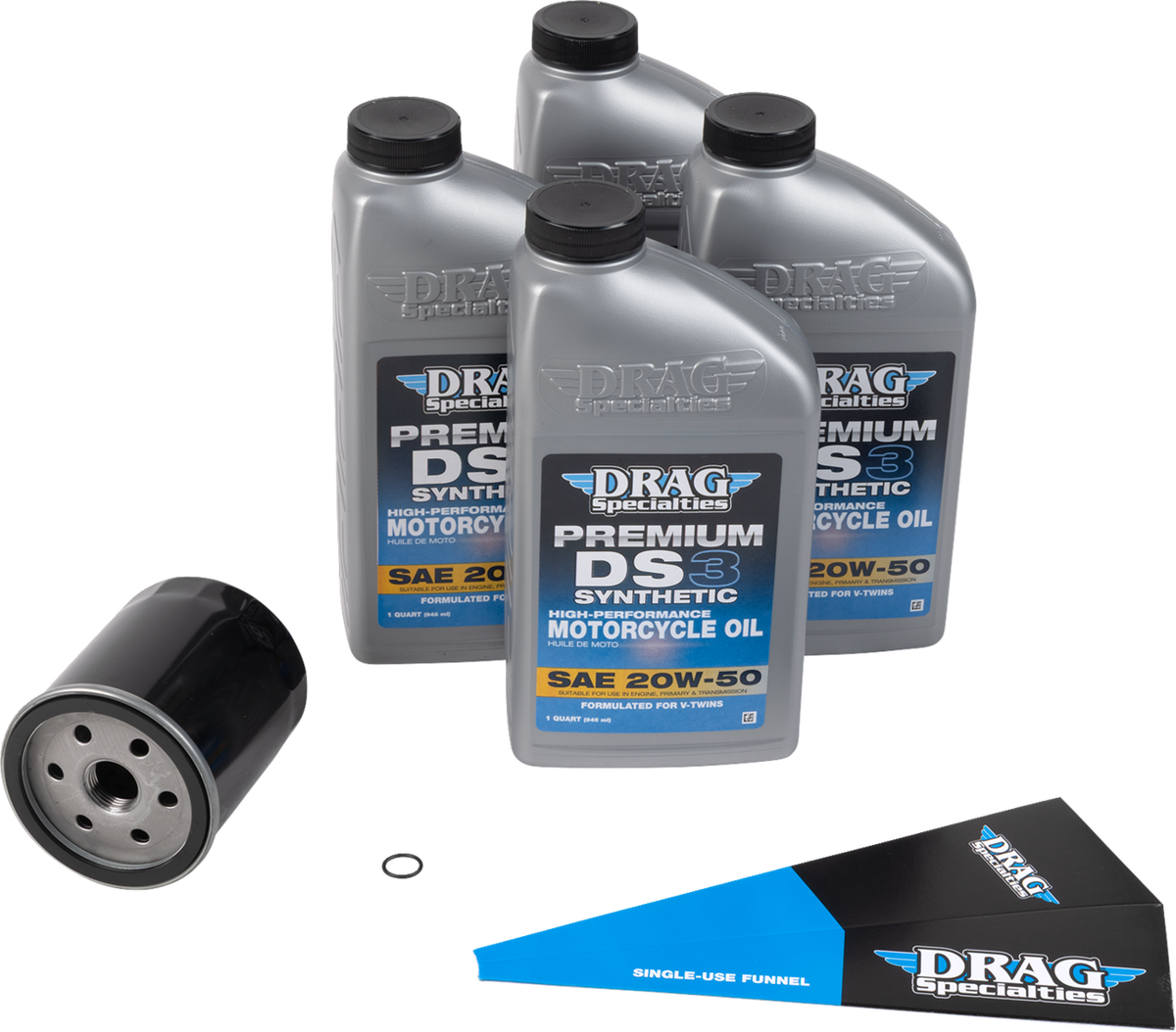 Drag Specialties 20W50 Synthetic Oil Change Kit for 1957-26 Harley Sportster Evo