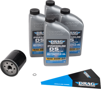 Drag Specialties 20W50 Synthetic Oil Change Kit for 1957-26 Harley Sportster Evo